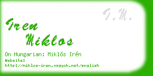 iren miklos business card